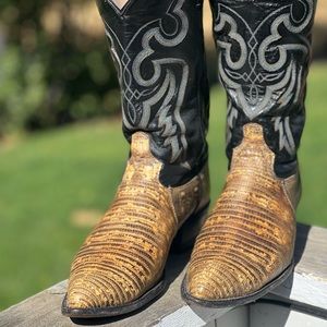 Tony Lama Teju Lizard Natural Color 10D